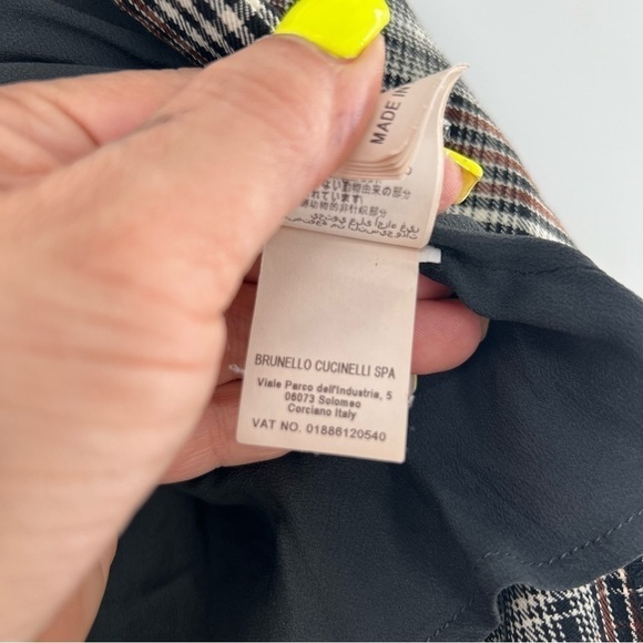 Brunello Cucinelli plaid wool double breasted blazer - Picture 12 of 13